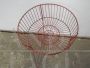 Pair of vintage red metal shop display baskets, 1960s