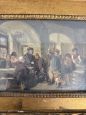 Romberg - Oil painting on paper with a scene of everyday life from the 19th century