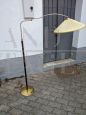 Vintage reading floor lamp with adjustable arm