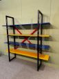 Colorful design freestanding bookcase in Mondrian style