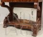 Antique Charles X console with mirror and top in Carrara marble, Italy 1800s