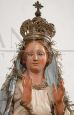 Antique religious sculpture with the Immaculate Virgin, Naples 19th century