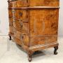 Antique Louis XV chest of drawers with drop-down top in walnut briar, Italy 18th century