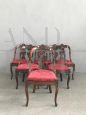 Set of 6 antique gondola chairs, Empire period, 19th century