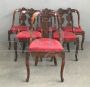 Set of 6 antique gondola chairs, Empire period, 19th century