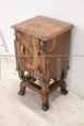 Art Deco bedside table decorated in walnut briar