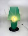 Egypt table lamp by Mazzega in green Murano glass, 1995     