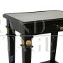 Pair of black lacquered Louis XVI antique style coffee tables