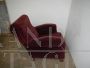 Vintage 1960s burgundy velvet armchair