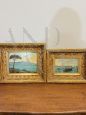 Pair of late 19th-century paintings depicting Neapolitan seascapes                            