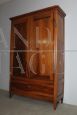 Antique walnut wardrobe or pantry cabinet from the late 18th century