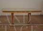 Dining table by Vittorio Dassi with marble base and glass top