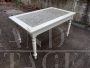 Antique table with two-tone marble top
