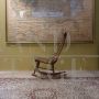Vintage slatted rocking chair