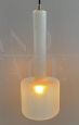 Pendant lamp in white Murano glass attributed to Venini