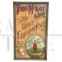 Vintage hand painted golf equipment advertising sign on wood