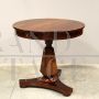 Antique Charles X side table in inlaid walnut, Italy 19th century
