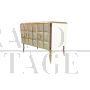 Two-door sideboard with ivory cut glass elements