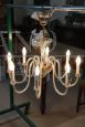 Vintage Murano glass chandelier with 8 lights, 1980s                           
                            