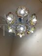 Mazzega chandelier from the 70s with 7 Murano glass flowers lights