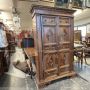 Antique Italian Umbrian wardrobe or pantry cabinet from the 17th century