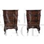 Pair of 19th century Venetian bedside tables in walnut and briar
