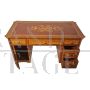 Richly inlaid antique style Lombard centre desk