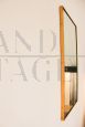 Rectangular brass mirror, Italy 1960s