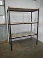 Industrial bookcase in iron and wood
