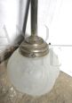 1920s pendant light in bud decorated glass