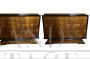 Pair of Art Deco twin dressers in walnut briar