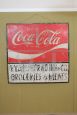 Vintage American Coca Cola grocery store sign
