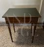 Wooden side table with glass top, early 1900s           