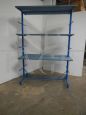 Industrial 70s blue shelves