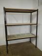 Industrial bookcase in iron and wood