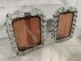 Pair of wavy Murano artistic glass frames from the 1940s