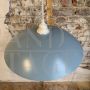 Delmas pendant light in blue-mauve metal, 1980s