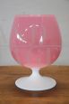 Pink and white Murano glass cup vase, 1960s