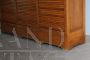 Office bookcase with three roller shutter doors in solid beech, 1950s