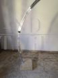 Vintage arched floor lamp with marble base
