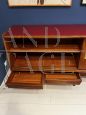 Italian sideboard with burgundy glass top, 1960s