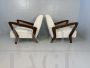 Pair of 1950s Gio Ponti armchairs in white bouclé