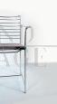 Cidue metal chairs with leather seats, 1970s