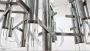Gaetano Sciolari 15-light chrome chandelier, 1970s Italian space age