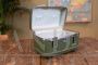 Vintage Green Beauty Case with Combination, 1960s