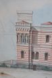 Pair of watercolor architectural elevations