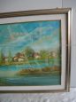 Armando Ballanti - painting with a lake landscape