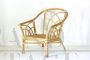 Curved bamboo armchair from the 1970s