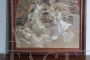Antique tempera painting depicting angels, sketch for a 19th century fresco