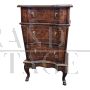 Pair of 19th century Venetian bedside tables in walnut and briar